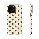 Brown Polka Dot Phone Case -  Tough Case