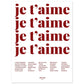 je t'aime red - Poster