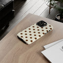 Brown Polka Dot Phone Case -  Tough Case
