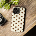 Brown Polka Dot Phone Case -  Tough Case