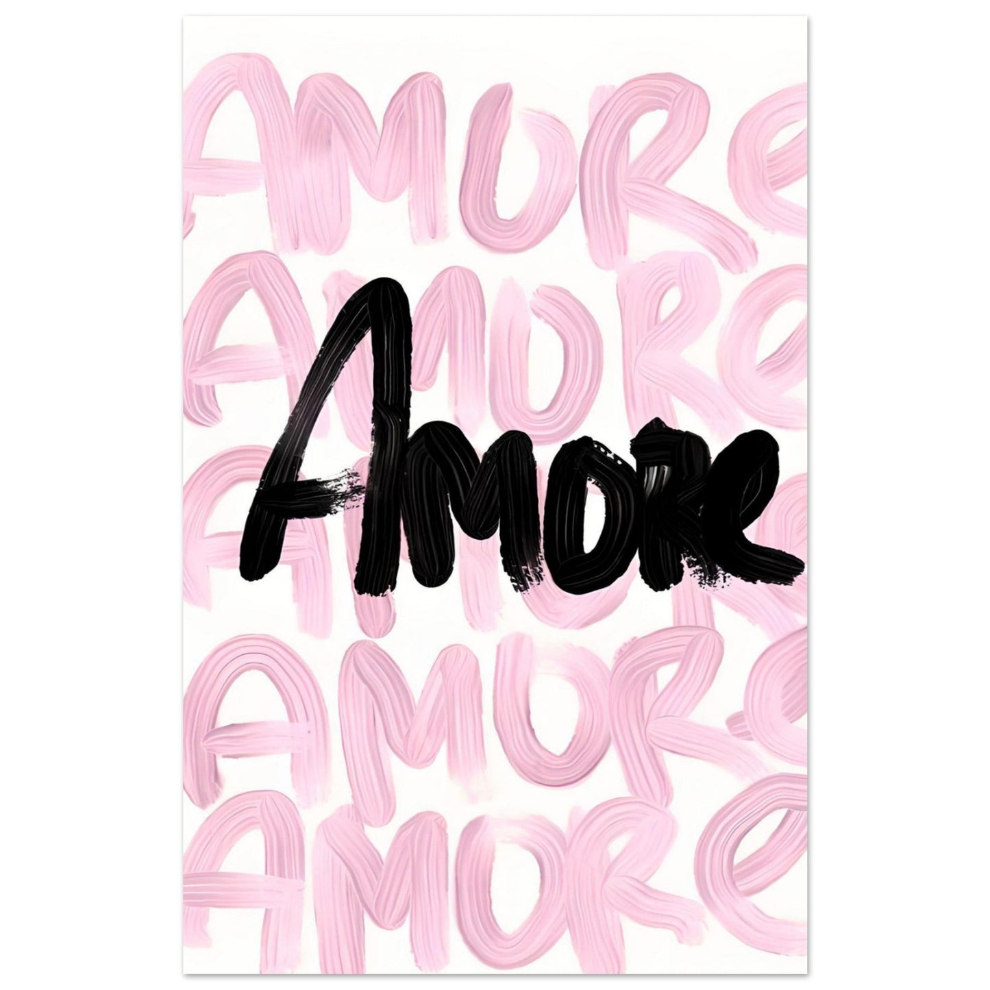 Black and pink Amore - poster