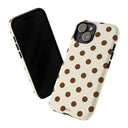 Brown Polka Dot Phone Case -  Tough Case