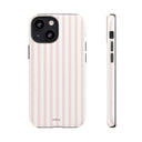 Pink Striped Tough Phone Case — Slim Protective iPhone Cover