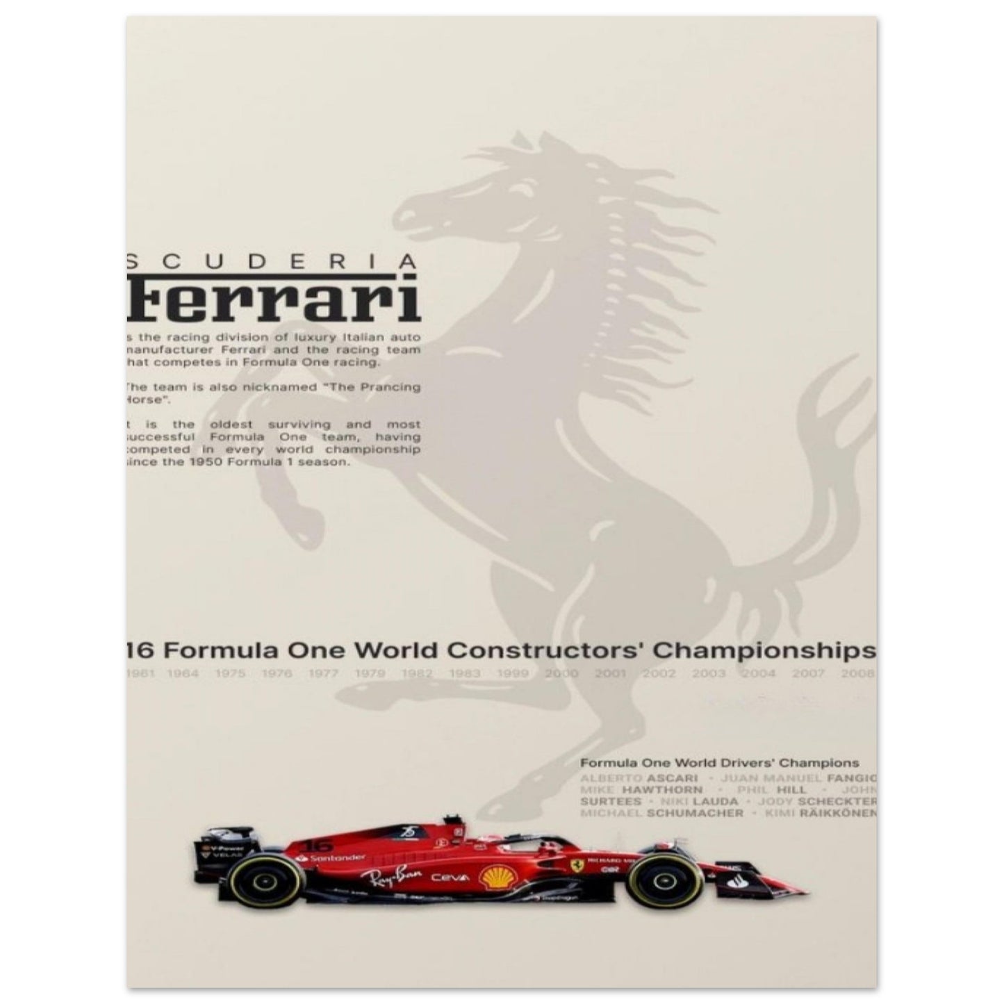 Scuderia Ferrari: F1 - poster