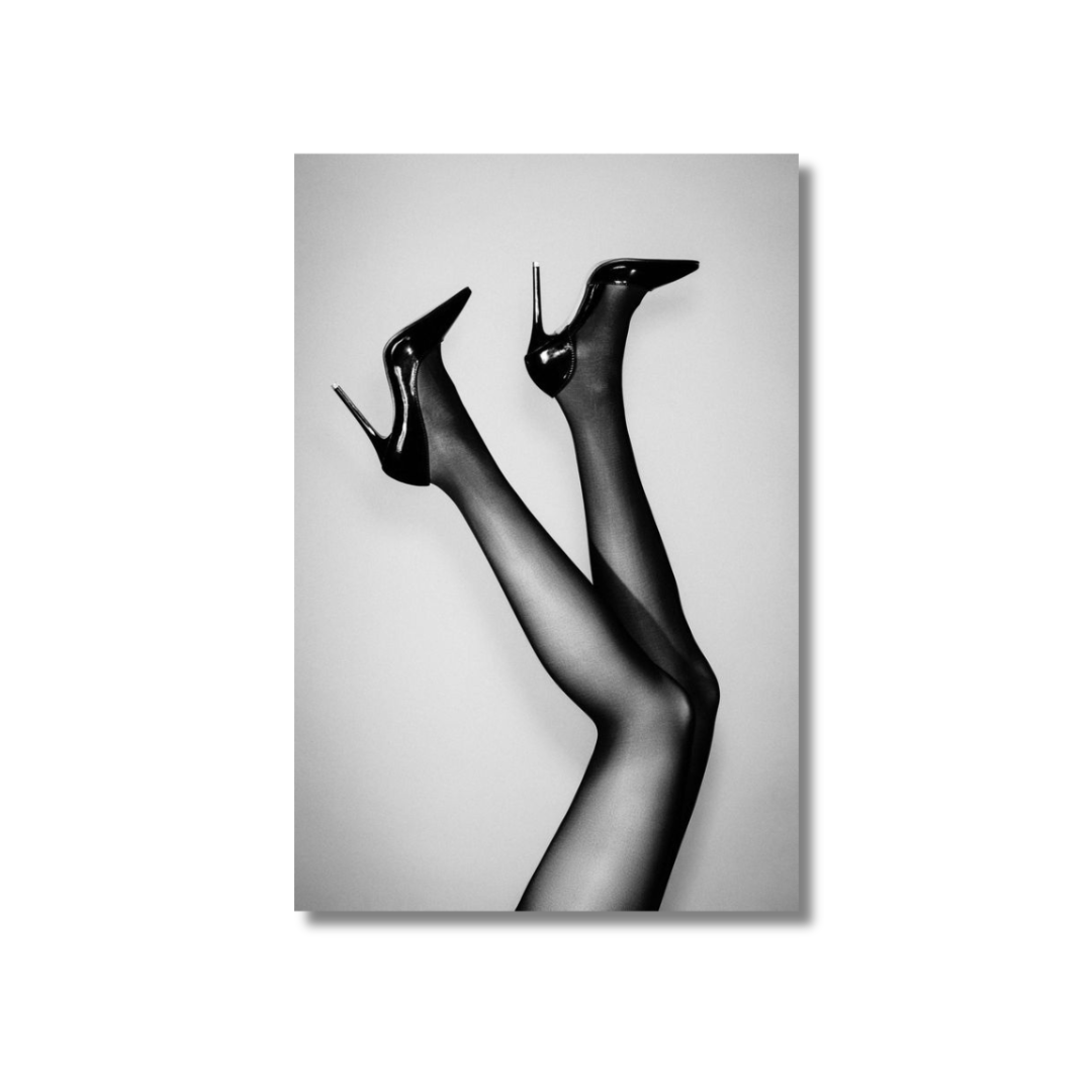 Monochrome: Black & White Heels - Poster