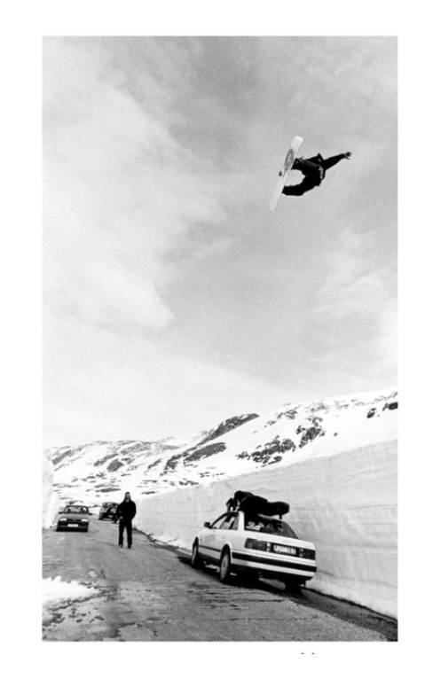 Snowboarding B&W - poster