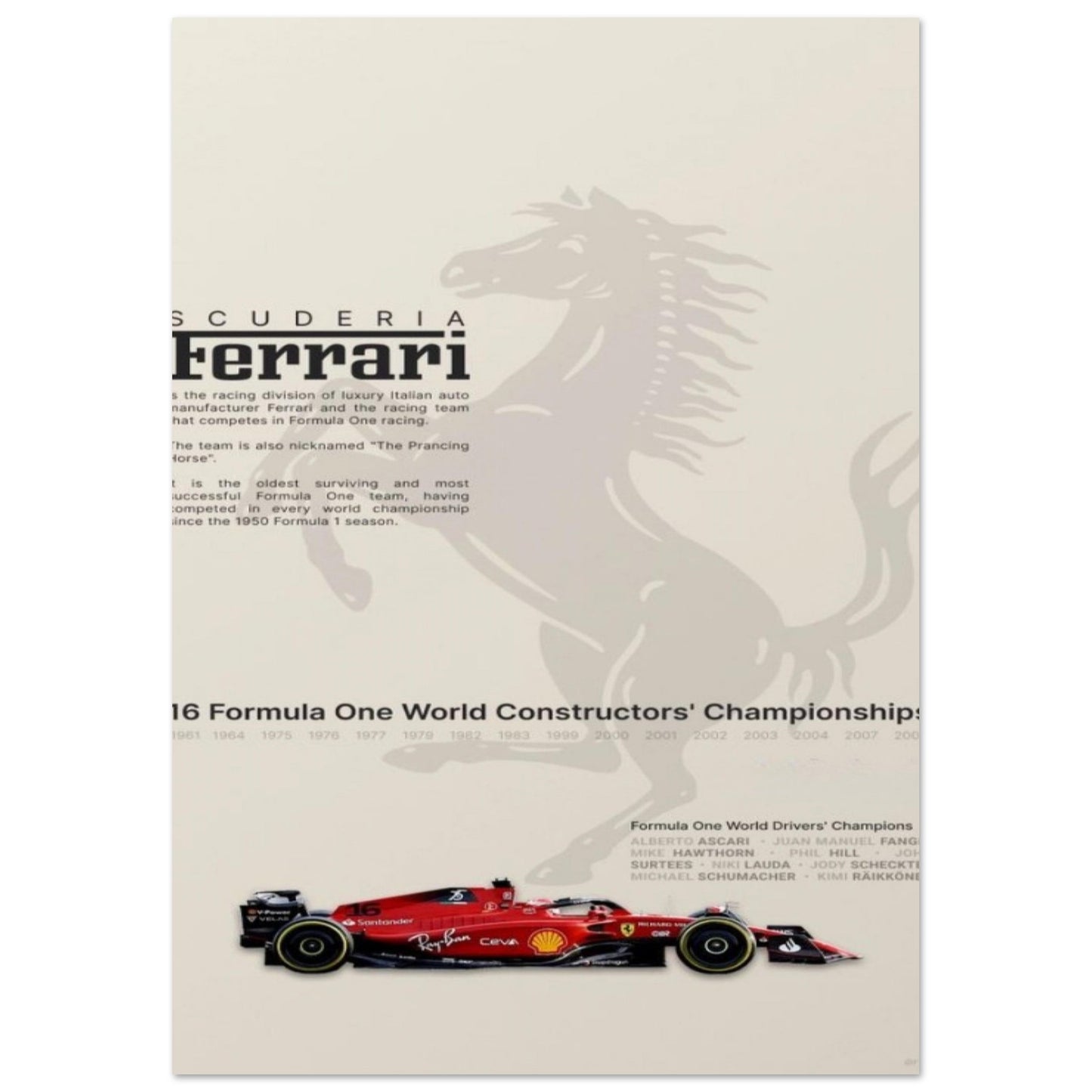 Scuderia Ferrari: F1 - poster