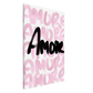 Black and Pink Amore - Print on Canvas