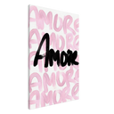 Black and Pink Amore - Print on Canvas