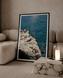 Mediterranean Summer Cliffside Poster