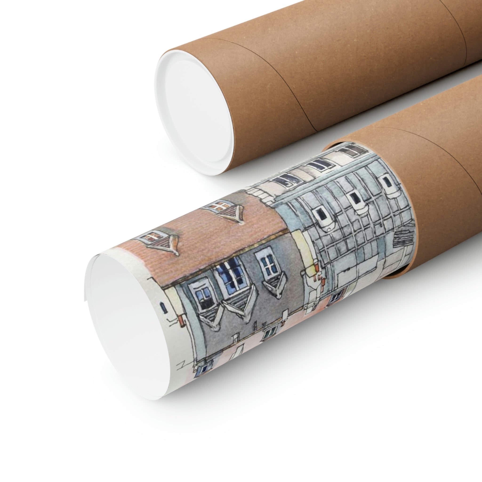 Paris Street Scene, Houses in France - Print