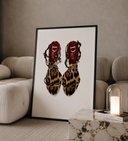 Red Leopard Heels Poster