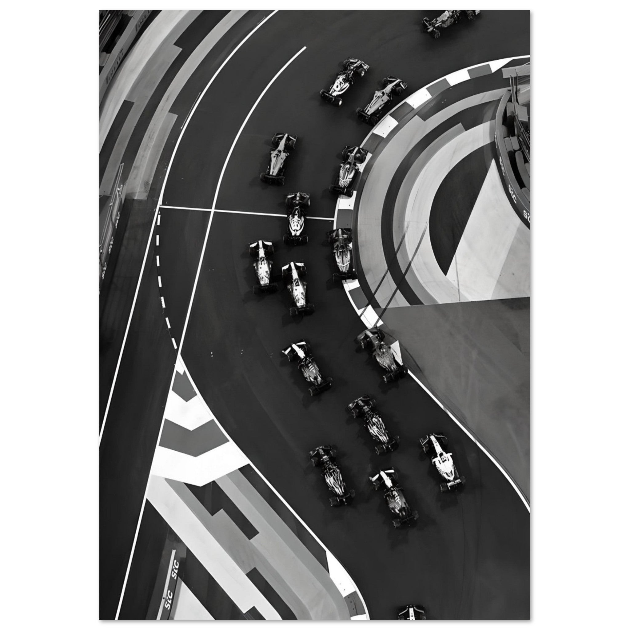 Formula 1: Monochrome Race Course - Poster