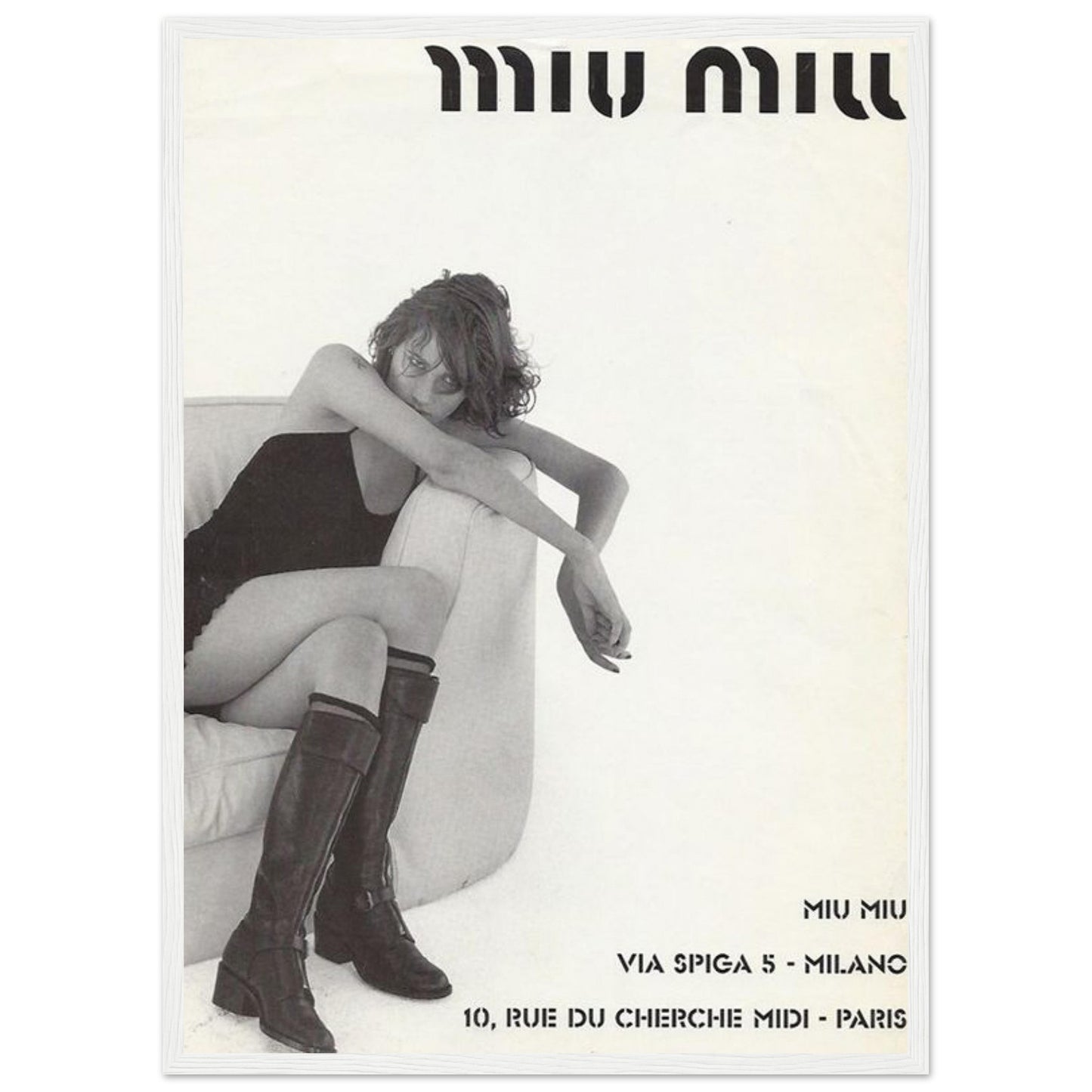 Vintage miu miu - Wooden Framed Print