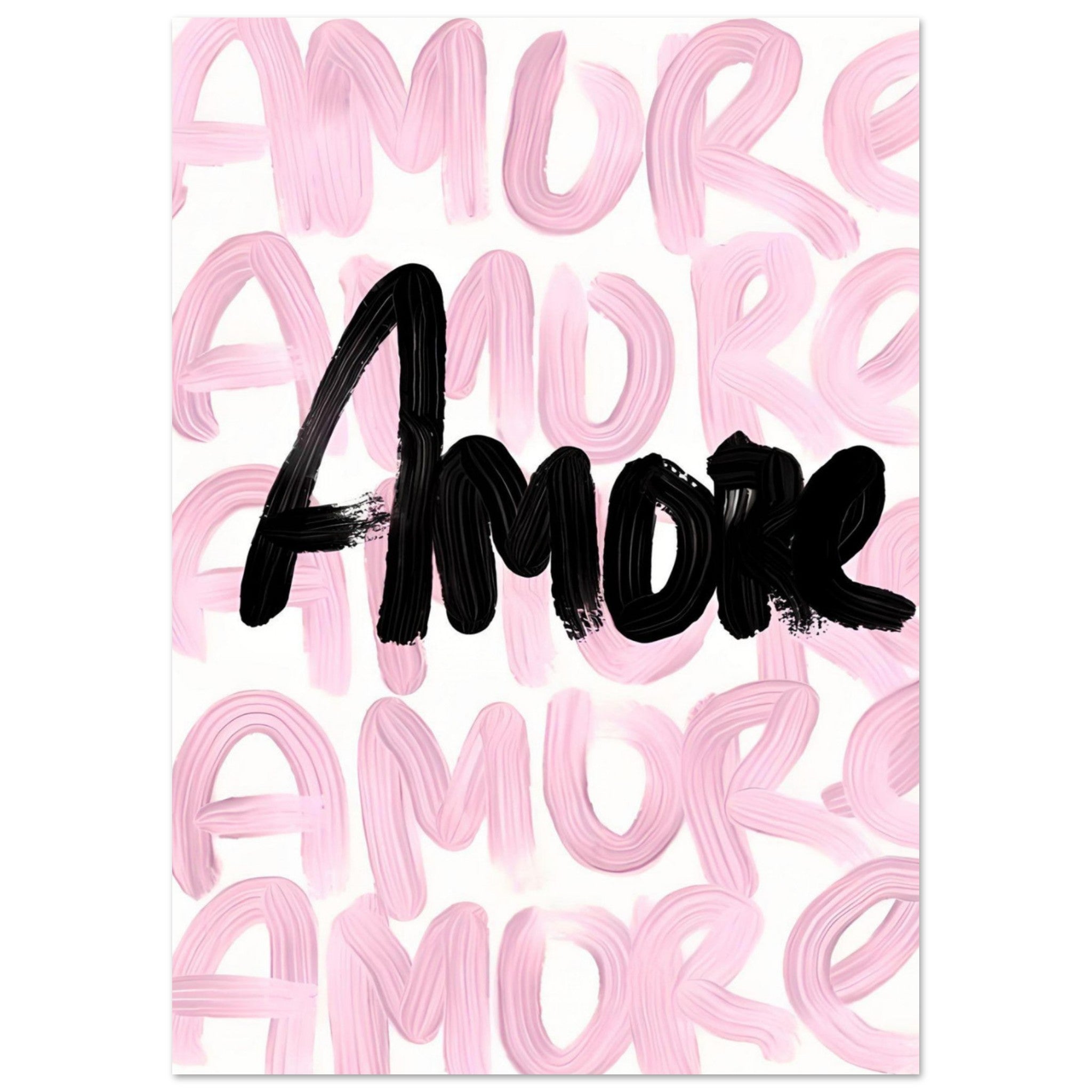 Black and pink Amore - poster