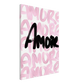 Black and Pink Amore - Print on Canvas