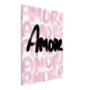 Black and Pink Amore - Print on Canvas