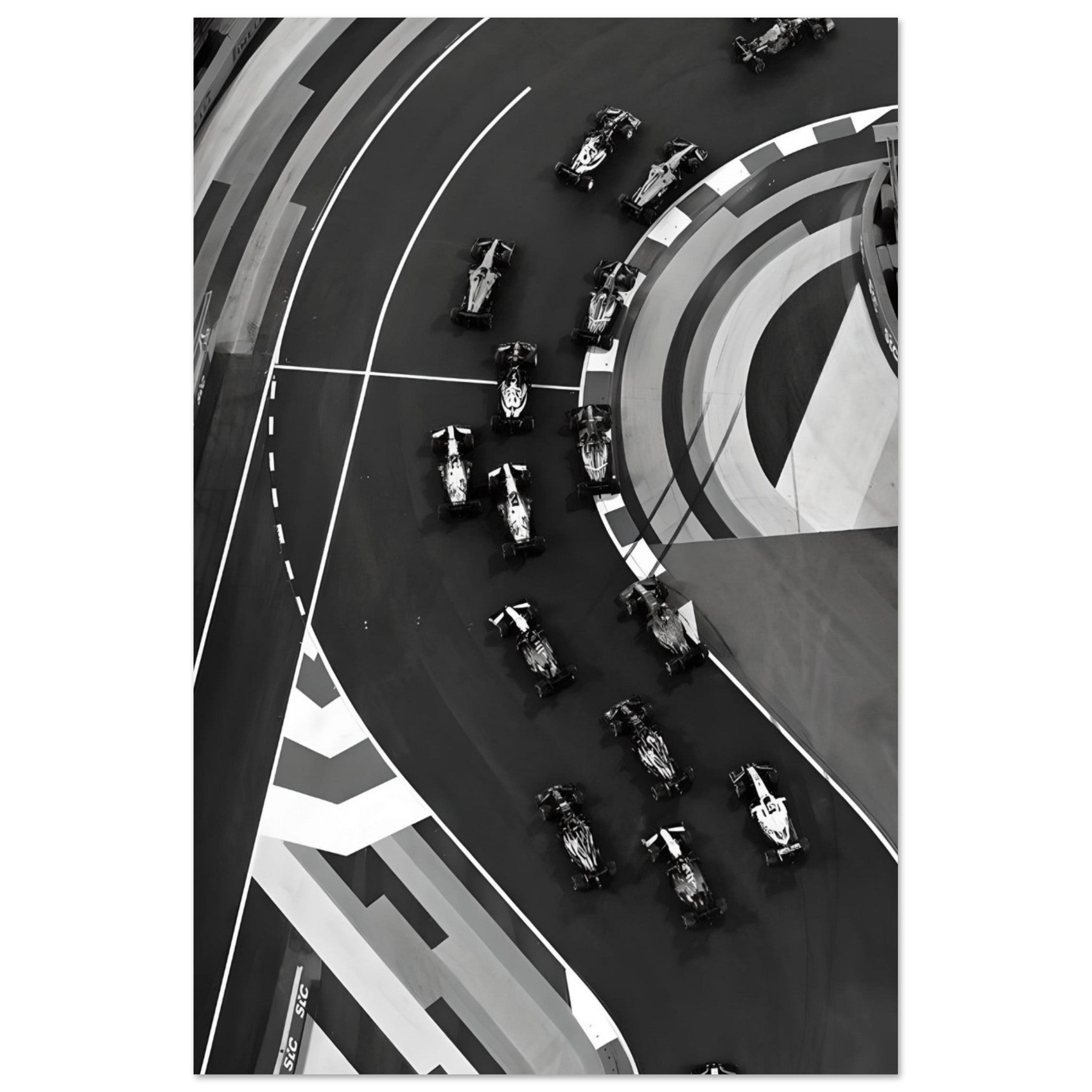 Formula 1: Monochrome Race Course - Poster