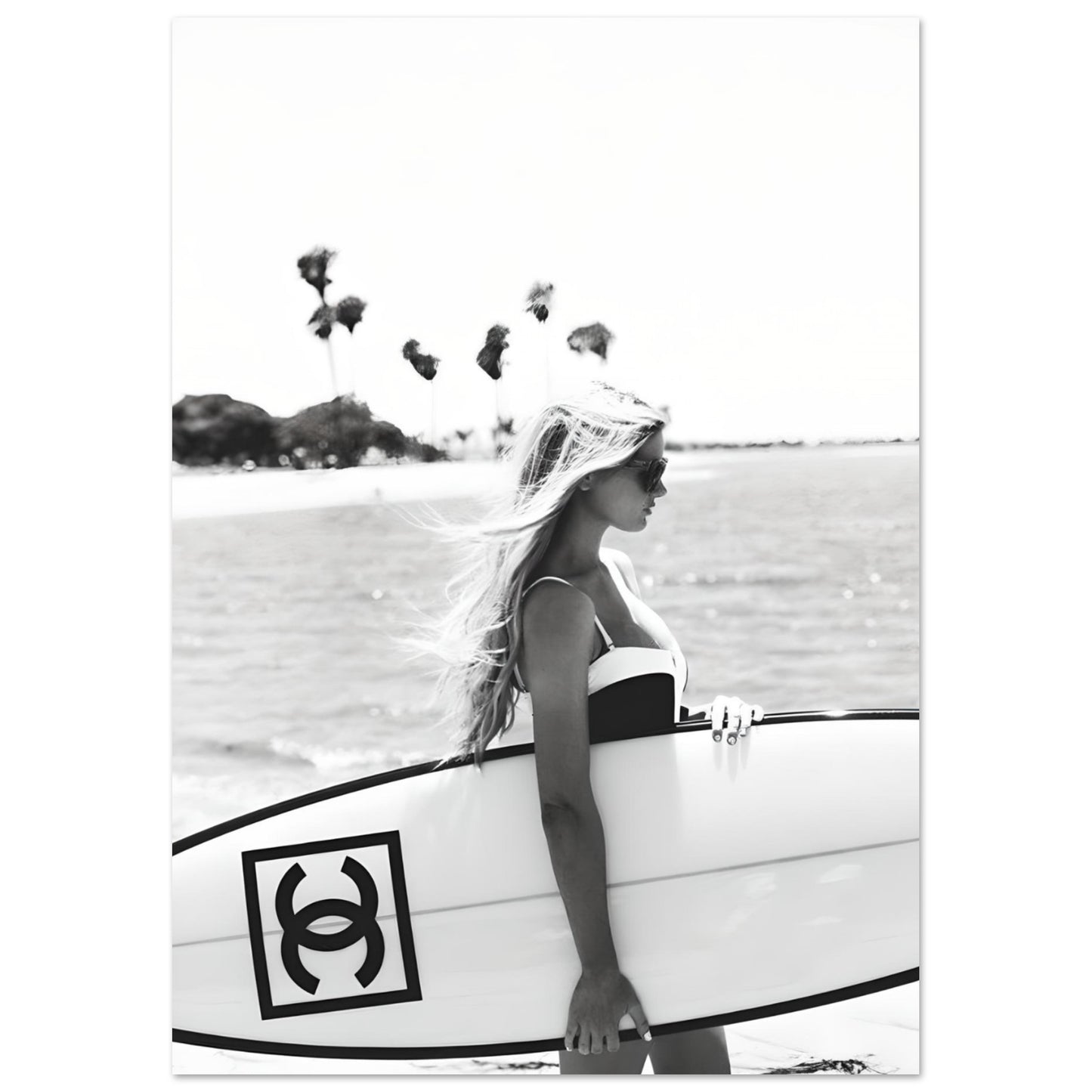 Chanel surfer black & white - Poster