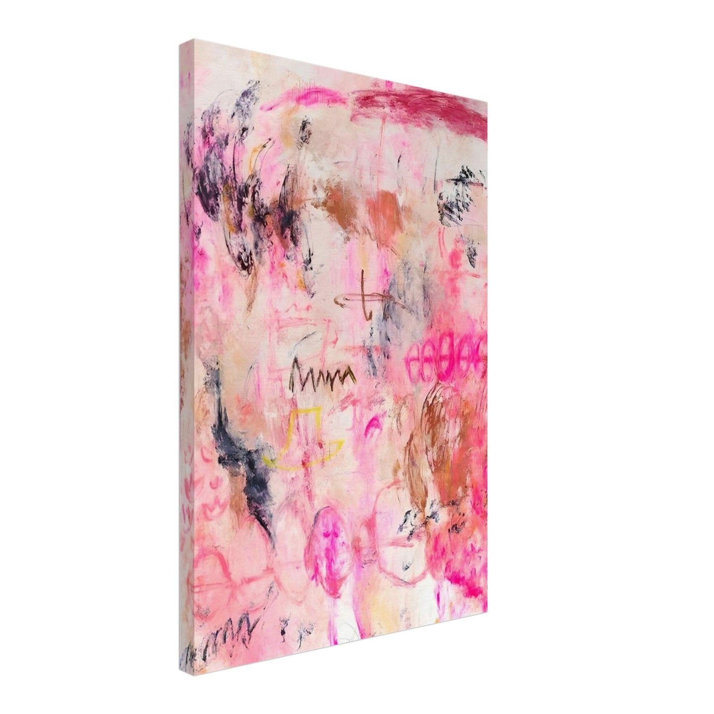 Splash of Colour: Vibrant Pink Palette - Poster - Canvas