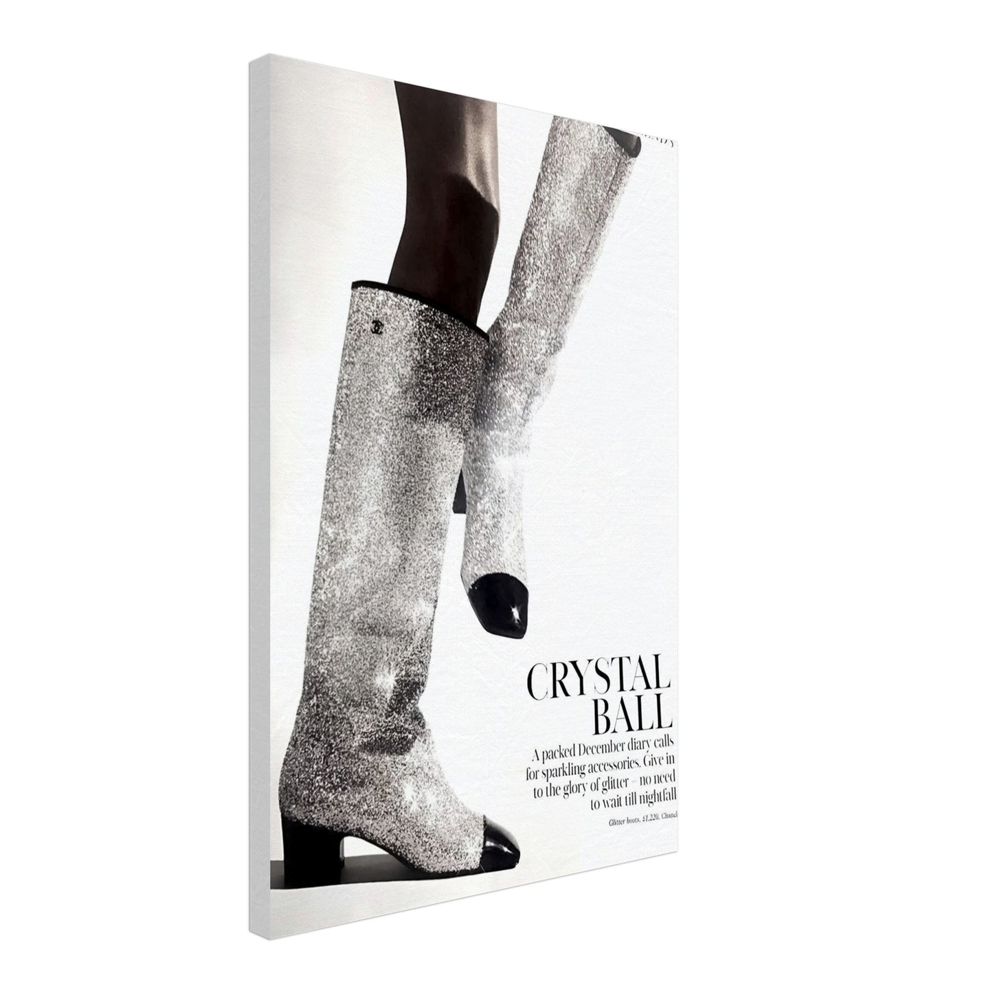 Crystal Ball: Chanel Glitter Boots -  Poster - Canvas Collection