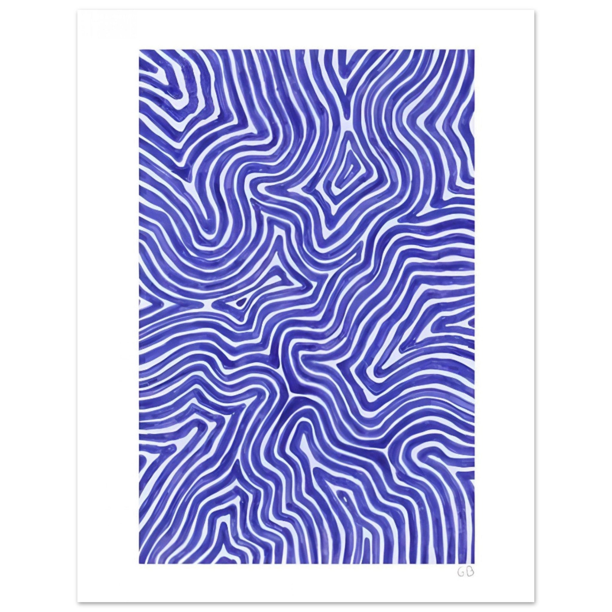 blue & white - poster