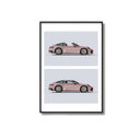 Pink Porsche 911 Poster