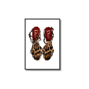 Red Leopard Heels Poster